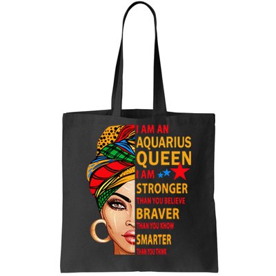 Aquarius queen I am stronger birthday gift Aquarius zodiac Tote Bag