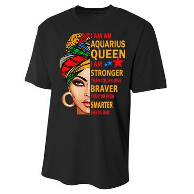 Aquarius queen I am stronger birthday gift Aquarius zodiac Performance Sprint T-Shirt