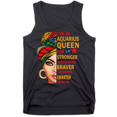 Aquarius queen I am stronger birthday gift Aquarius zodiac Tank Top