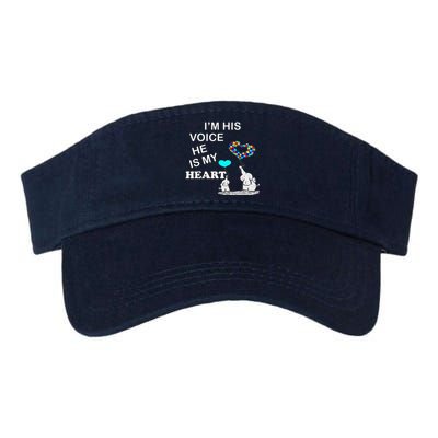 Autism Quote I'm His Voice Support & Awareness Autistic Valucap Bio-Washed Visor