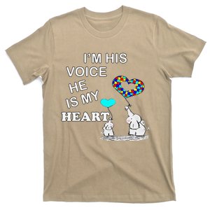 Autism Quote I'm His Voice Support & Awareness Autistic T-Shirt