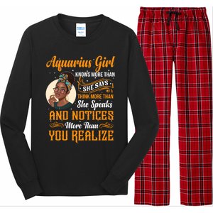 Aquarius Queen January And February Birthday Zodiac Sign Cute Gift Long Sleeve Pajama Set