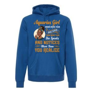 Aquarius Queen January And February Birthday Zodiac Sign Cute Gift Premium Hoodie