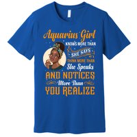 Aquarius Queen January And February Birthday Zodiac Sign Cute Gift Premium T-Shirt