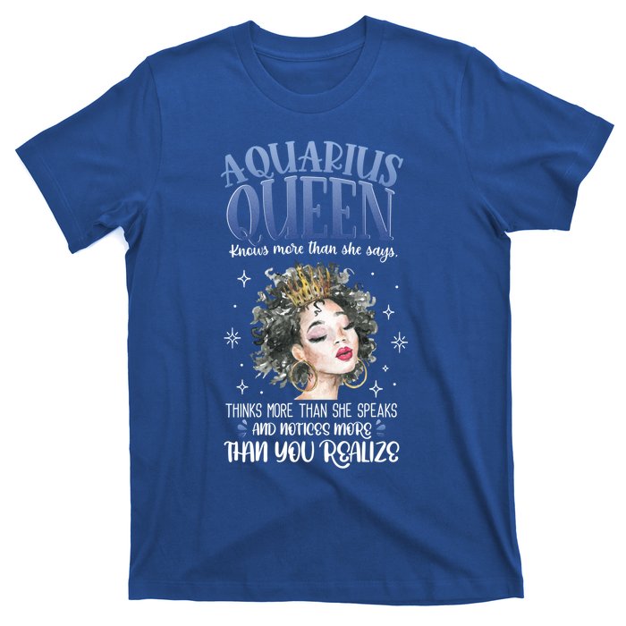 Aquarius Queen Knows More Than She Says Gift T-Shirt