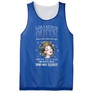 Aquarius Queen Knows More Than She Says Gift Mesh Reversible Basketball Jersey Tank