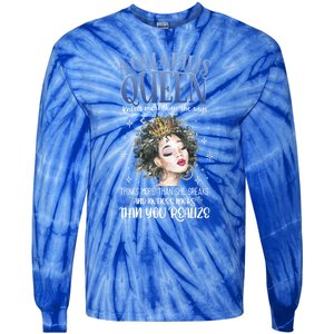 Aquarius Queen Knows More Than She Says Gift Tie-Dye Long Sleeve Shirt