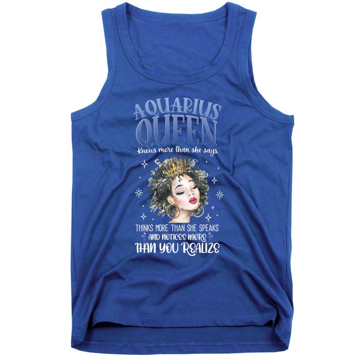 Aquarius Queen Knows More Than She Says Gift Tank Top