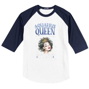 Aquarius Queen Knows More Than She Says Gift Baseball Sleeve Shirt