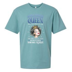 Aquarius Queen Knows More Than She Says Gift Sueded Cloud Jersey T-Shirt