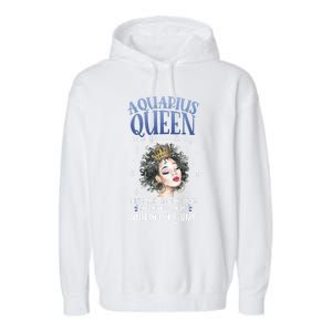 Aquarius Queen Knows More Than She Says Gift Garment-Dyed Fleece Hoodie