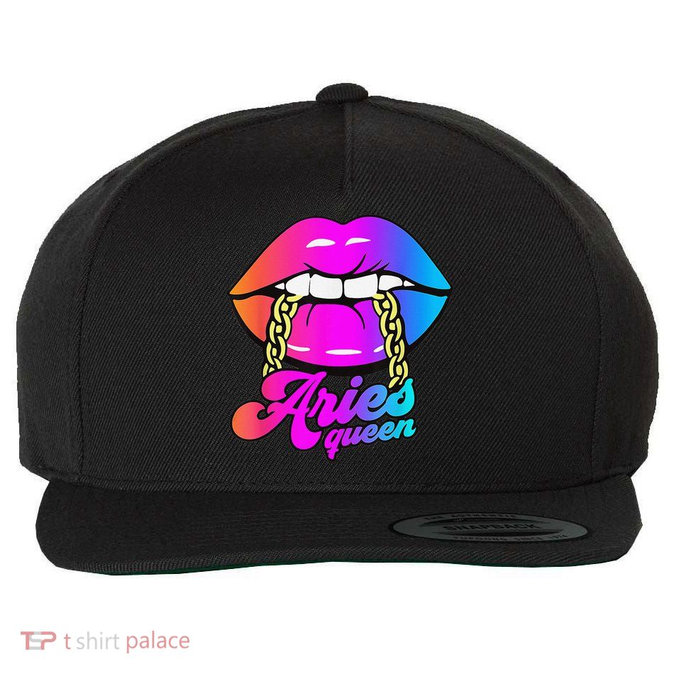 Aries Queen Lips Zodiac Horoscope Wo Birthday Wool Snapback Cap