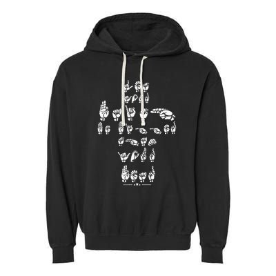 Asl Quote Let Your Faith Be Bigger Than Your Fear Garment-Dyed Fleece Hoodie