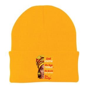 Aquarius Queen Melanin Afro Queen Black Zodiac Birthday Gift Knit Cap Winter Beanie