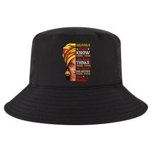 Aquarius Queen Melanin Afro Queen Black Zodiac Birthday Gift Cool Comfort Performance Bucket Hat