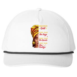 Aquarius Queen Melanin Afro Queen Black Zodiac Birthday Gift Snapback Five-Panel Rope Hat