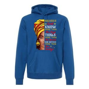 Aquarius Queen Melanin Afro Queen Black Zodiac Birthday Gift Premium Hoodie