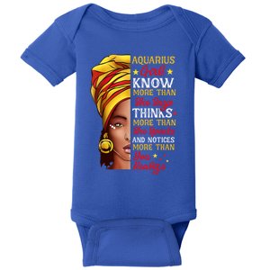 Aquarius Queen Melanin Afro Queen Black Zodiac Birthday Gift Baby Bodysuit