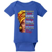 Aquarius Queen Melanin Afro Queen Black Zodiac Birthday Gift Baby Bodysuit