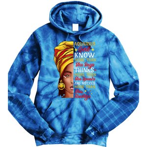 Aquarius Queen Melanin Afro Queen Black Zodiac Birthday Gift Tie Dye Hoodie