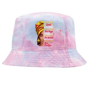 Aquarius Queen Melanin Afro Queen Black Zodiac Birthday Gift Tie-Dyed Bucket Hat