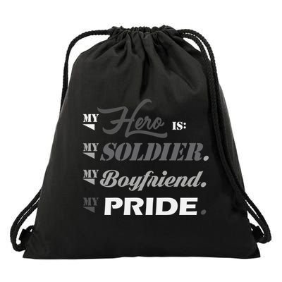 Army Quotes Military Proud Army Friend Friend Cool Gift Drawstring Bag