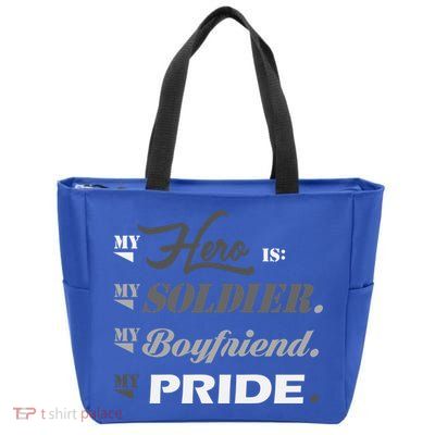 Army Quotes Military Proud Army Friend Friend Cool Gift Zip Tote Bag