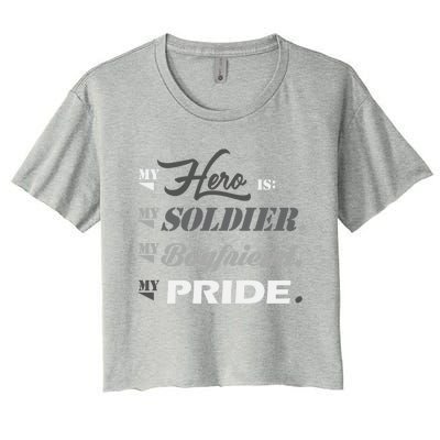 Army Quotes Military Proud Army Friend Friend Cool Gift Women's Crop Top Tee