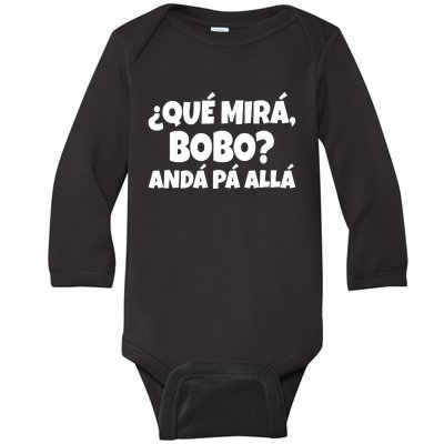 Argentina Qué Miras Bobo Qué Mira Bobo Baby Long Sleeve Bodysuit