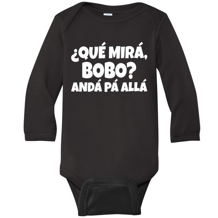 Argentina Qué Miras Bobo Qué Mira Bobo Baby Long Sleeve Bodysuit