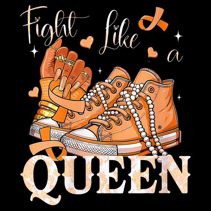 Afro Queen Multiple Sclerosis Survivor Orange Ribbon Sweatshirt