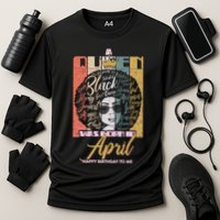A Queen Was Born In April Cooling Performance Crew T-Shirt