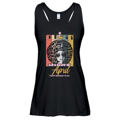 A Queen Was Born In April Ladies Essential Flowy Tank