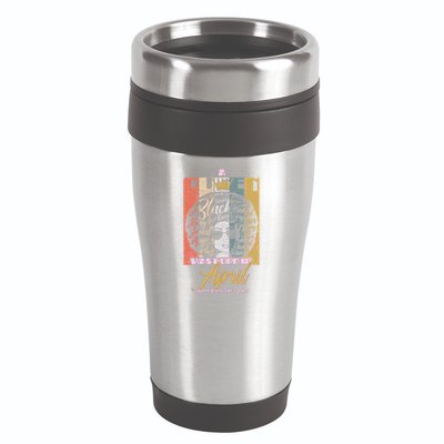 A Queen Was Born In April 16oz Travel Tumbler