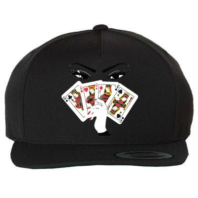 All Queens Playing Her Hand Wool Snapback Cap