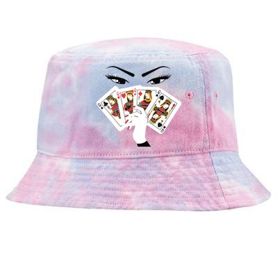 All Queens Playing Her Hand Tie-Dyed Bucket Hat