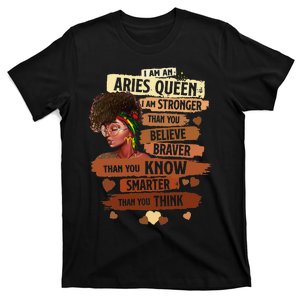 Aries Queen Sweet As Candy Birthday Gift For Black Wo T-Shirt