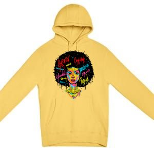 African Queen Strong Black History Month Proud Funny Gift Premium Pullover Hoodie