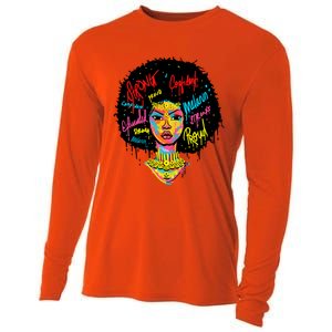 African Queen Strong Black History Month Proud Funny Gift Cooling Performance Long Sleeve Crew