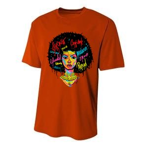 African Queen Strong Black History Month Proud Funny Gift Performance Sprint T-Shirt