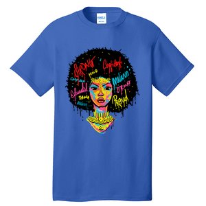 African Queen Strong Black History Month Proud Funny Gift Tall T-Shirt