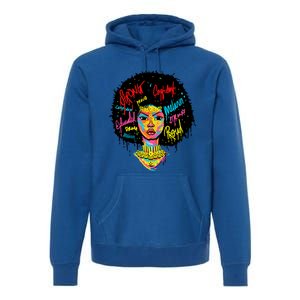 African Queen Strong Black History Month Proud Funny Gift Premium Hoodie