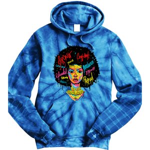 African Queen Strong Black History Month Proud Funny Gift Tie Dye Hoodie