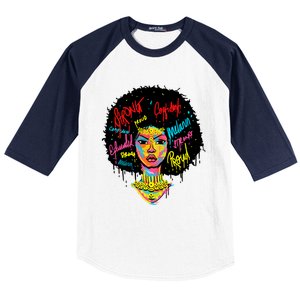 African Queen Strong Black History Month Proud Funny Gift Baseball Sleeve Shirt