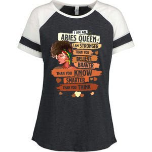 Aries Queen Sweet As Candy Birthday Gift For Black Women Enza Ladies Jersey Colorblock Tee