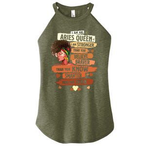 Aries Queen Sweet As Candy Birthday Gift For Black Women Women's Perfect Tri Rocker Tank