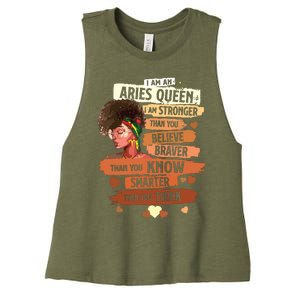 Aries Queen Sweet As Candy Birthday Gift For Black Women Women's Racerback Cropped Tank