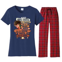 Aries Queen Sweet As Candy Birthday Gift For Black Women Women's Flannel Pajama Set