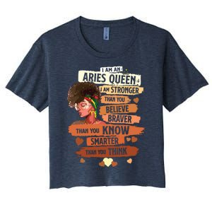 Aries Queen Sweet As Candy Birthday Gift For Black Women Women's Crop Top Tee