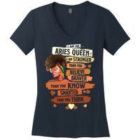 Aries Queen Sweet As Candy Birthday Gift For Black Women Women's V-Neck T-Shirt